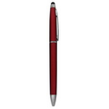 Ball Point Pen, With Stylus - Red- Pad Printed